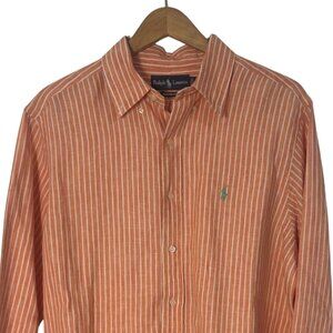 Ralph Lauren Classic Fit Striped Button Down Shirt Men’s L